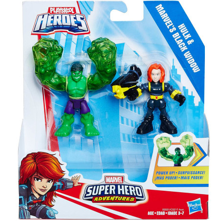 Bonecos Hasbro E0551 SHA Power UP Hulk And Black Widow