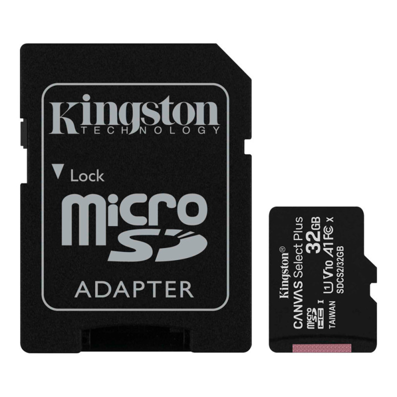 Cartão De Memória Micro SD Kingston Canvas Select Plus Micro SDHC 32GB 100 MB/s - SDCS2/32GB