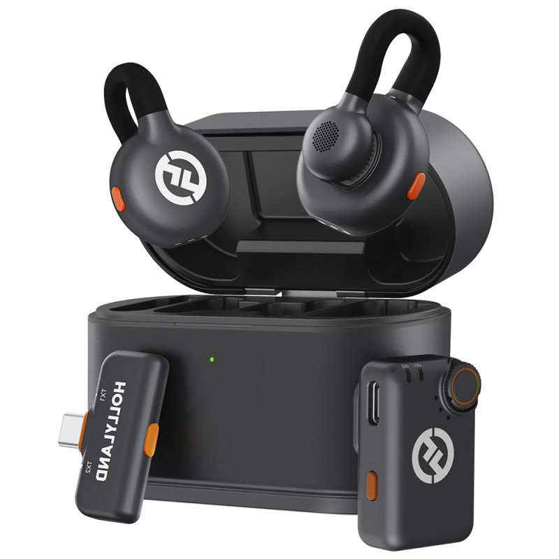 Microfone Sem Fio Hollyland Lark M2S Mini Combo USB-C/Câmera