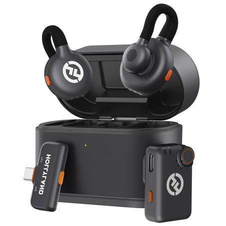Microfone Sem Fio Hollyland Lark M2S Mini Combo USB-C/Câmera